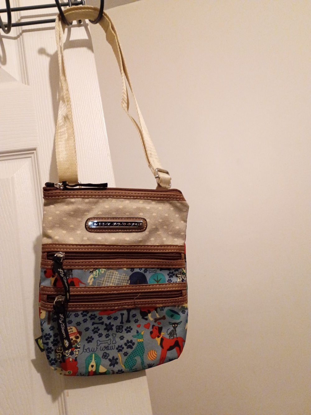 Lily Bloom - Playful Dog Print Crossbody Bag - Picture 1 of 2